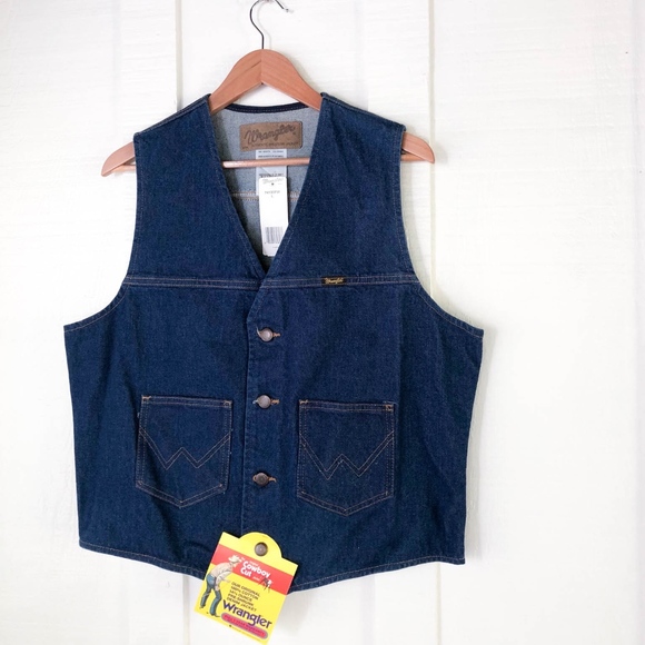 wrangler unlined denim vest